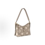 LOUIS VUITTON Carryall PM 可调节肩带拉链  ⼩号  鸽⼦灰拼奶油⽶⾊